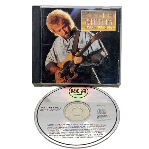Keith Whitley Greatest Hits CD Country 1990 BMG 11 Songs Im Over You Ten Feet - Picture 1 of 6